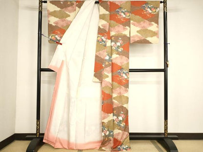 平和屋着物■上質な小紋　雲重ね文　金彩　正絹　逸品　AABM0391ja