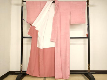 平和屋着物■江戸小紋　霞草花文　正絹　逸品　AABM0401ja