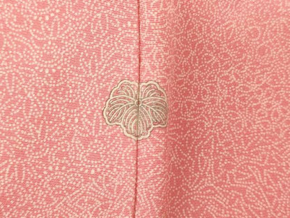 平和屋着物■江戸小紋　霞草花文　正絹　逸品　AABM0401ja