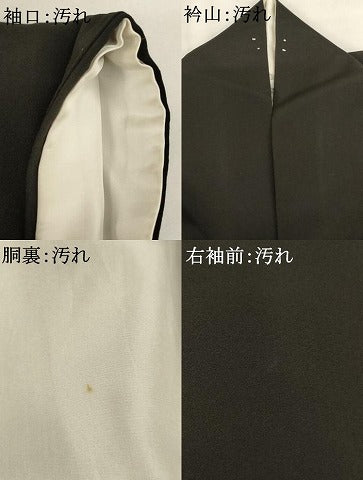 平和屋着物■豪華黒留袖　作家物　手描き　風景文　暈し染め　金彩　正絹　逸品　AABM0502ja
