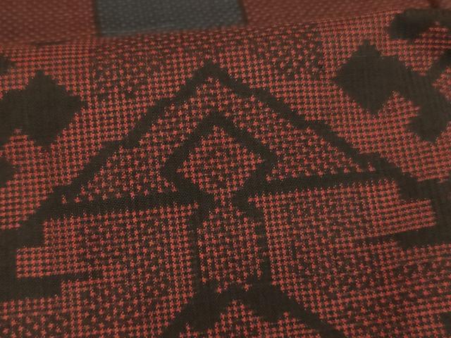 平和屋着物■本場大島紬　泥染め　7マルキ　亀甲文　田畑正作　証紙付き　正絹　逸品　AABM0506ja