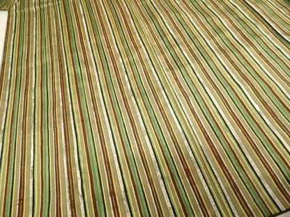 平和屋着物■上質な小紋　紬地　ろうけつ染　縞　反端付き　正絹　逸品　AABM0509ja