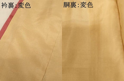 平和屋着物■上質な色無地　流水雲地紋　真赭色　正絹　逸品　AABM0511ja
