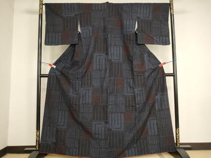 平和屋着物■結城紬　源氏香　正絹　逸品　AABM0513ja