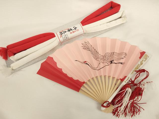 平和屋本店[]七五三　女の子　和装小物セット　折り鶴　暈し染め　金糸　箱付き　逸品　未使用　AABM0517ja