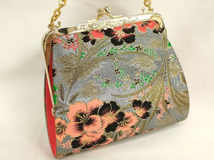 平和屋本店[]七五三　女の子　和装小物セット　草花文　金銀糸　箱付き　逸品　未使用　AABM0518ja