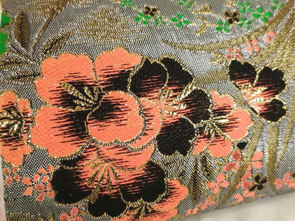 平和屋本店[]七五三　女の子　和装小物セット　草花文　金銀糸　箱付き　逸品　未使用　AABM0518ja