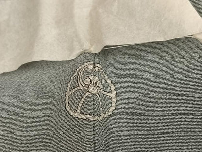 平和屋着物●上質な色無地　銀鼠色　正絹　逸品　未使用　AABM0645ph