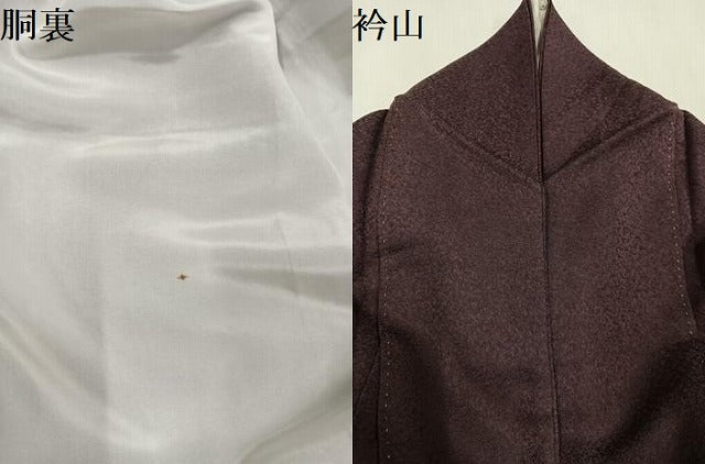 平和屋着物●上質な色無地　濃色　正絹　逸品　AABM0646ph