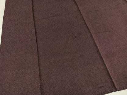 平和屋着物●上質な色無地　濃色　正絹　逸品　AABM0646ph