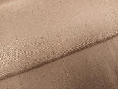 平和屋着物●信州ぜんまい紬　色無地　白茶色　証紙付き　正絹　逸品　AABM0650ph
