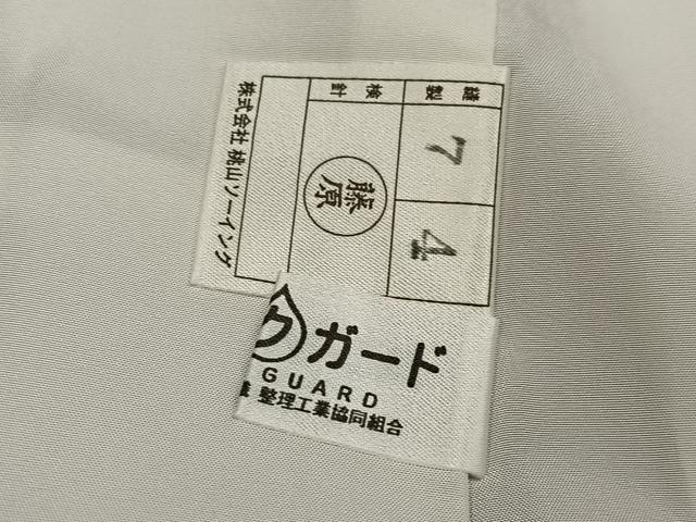 平和屋着物●信州ぜんまい紬　色無地　白茶色　証紙付き　正絹　逸品　AABM0650ph