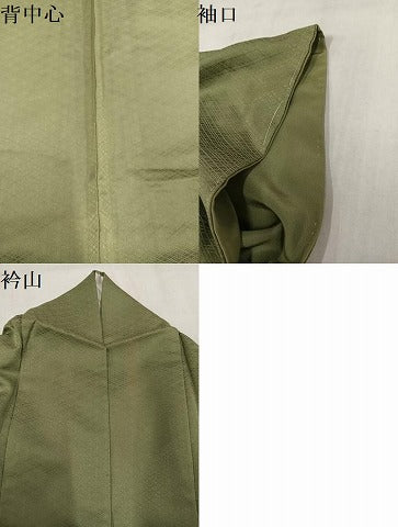 平和屋着物●上質な色無地　菱地紋　利休茶色　正絹　逸品　AABM0653ph