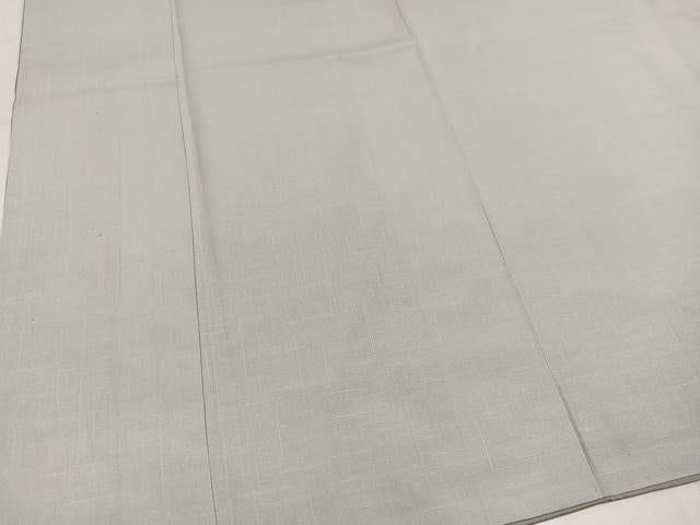 平和屋着物●上質な紬　色無地　絹鼠色　背抜き仕立て　正絹　逸品　AABM0655ph