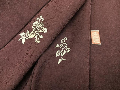 平和屋着物●洛楽人工房　(玉蟲染)　訪問着　花唐草文　正絹　逸品　AABM0658ph