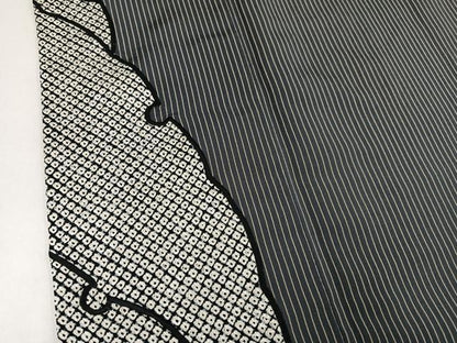 平和屋着物●訪問着　絞り　刺繍　雪輪文　正絹　逸品　AABM0674ph