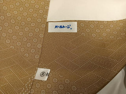 平和屋着物●訪問着　絞り　刺繍　雪輪文　正絹　逸品　AABM0674ph