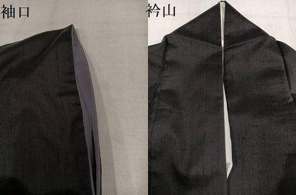 平和屋着物●十日町 名門青柳謹製　櫛引織　赤城紬　抽象文　ロング丈　正絹　逸品　AABM0684ph