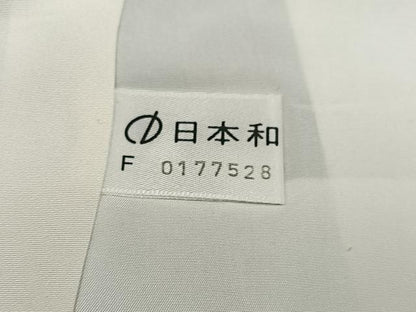 平和屋着物●十日町 名門青柳謹製　櫛引織　赤城紬　抽象文　ロング丈　正絹　逸品　AABM0684ph