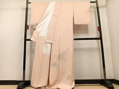 平和屋着物●豪華色留袖　総刺繍　蘇州刺繍　花鳥文　正絹　逸品　未使用　AABM0691ph