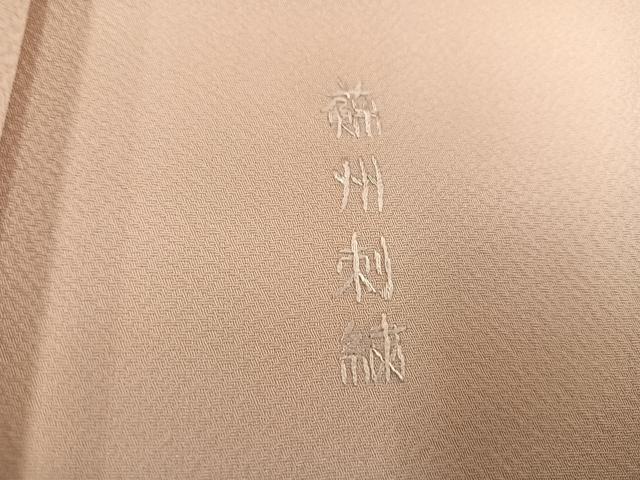 平和屋着物●豪華色留袖　総刺繍　蘇州刺繍　花鳥文　正絹　逸品　未使用　AABM0691ph