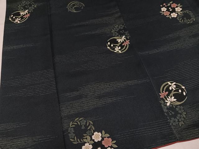 平和屋着物●小紋　草花丸文　洗える着物　AABM0695ph