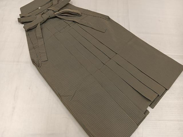 平和屋着物●男性　行灯袴　縞　正絹　逸品　AABM0706ph
