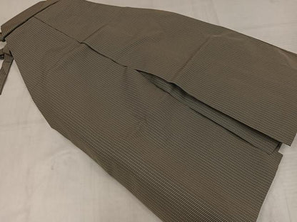 平和屋着物●男性　行灯袴　縞　正絹　逸品　AABM0706ph