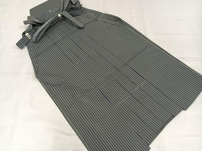 平和屋着物●男性　行灯袴　縞　正絹　逸品　未使用　AABM0707ph