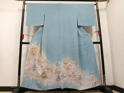 平和屋着物●創業460年・千總　色留袖　駒刺繍　鳳凰人物花文　暈し染め　正絹　逸品　AABM0724ph