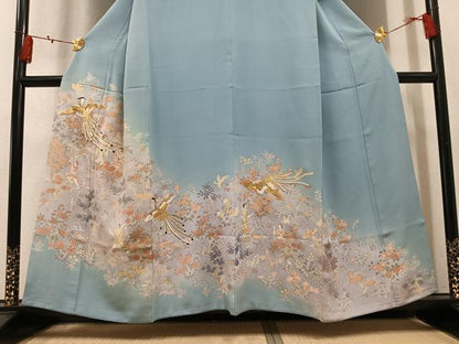 平和屋着物●創業460年・千總　色留袖　駒刺繍　鳳凰人物花文　暈し染め　正絹　逸品　AABM0724ph