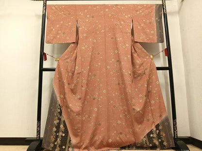 平和屋着物●訪問着　桜　暈し染め　金彩　正絹　逸品　AABM0730ph