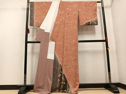 平和屋着物●訪問着　桜　暈し染め　金彩　正絹　逸品　AABM0730ph