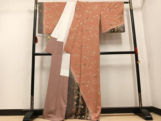平和屋着物●訪問着　桜　暈し染め　金彩　正絹　逸品　AABM0730ph