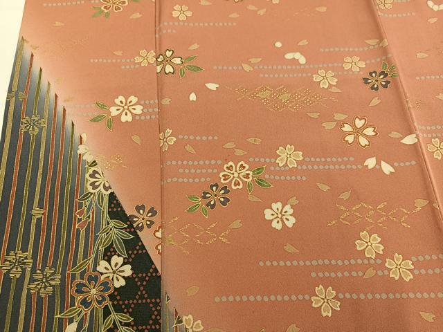 平和屋着物●訪問着　桜　暈し染め　金彩　正絹　逸品　AABM0730ph