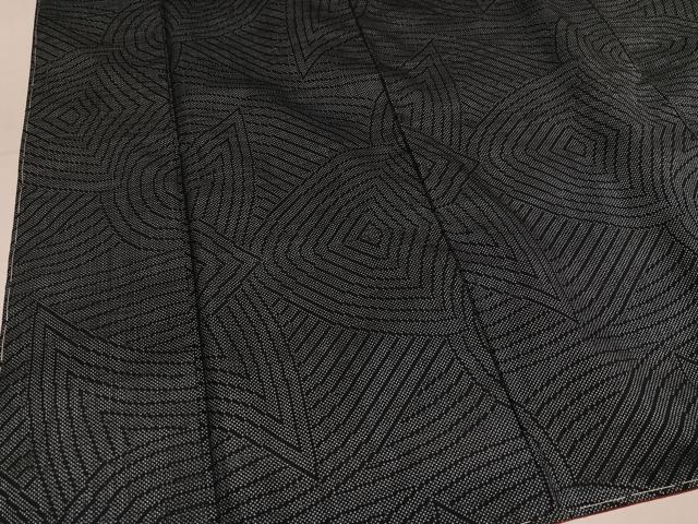 平和屋着物●本場大島紬　7マルキ　幾何学文様　正絹　逸品　未使用　AABM0747ph