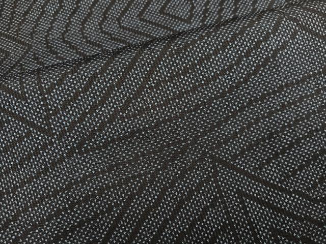平和屋着物●本場大島紬　7マルキ　幾何学文様　正絹　逸品　未使用　AABM0747ph