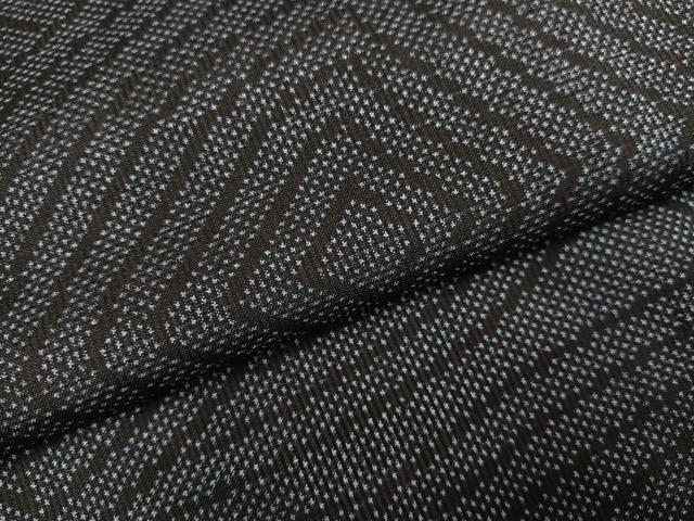 平和屋着物●本場大島紬　7マルキ　幾何学文様　正絹　逸品　未使用　AABM0747ph
