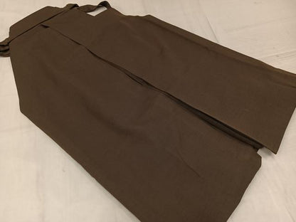 平和屋着物●男性　行灯袴　赤墨色　正絹　逸品　AABM0783ph