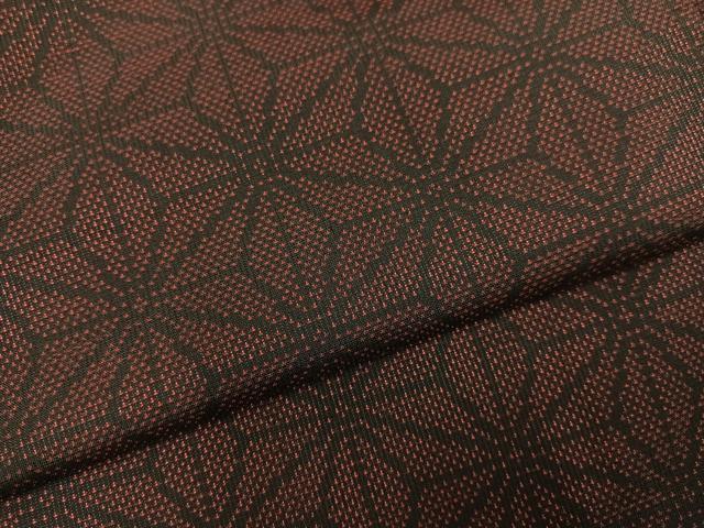 平和屋着物●本場大島紬　9マルキ　麻の葉文様　正絹　逸品　AABM0793ph