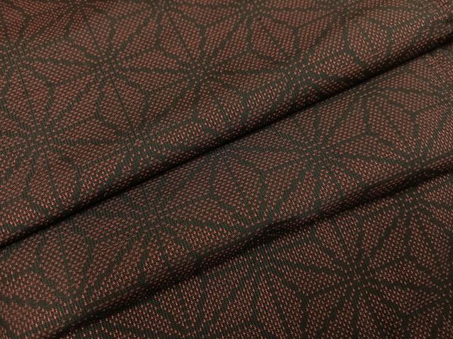 平和屋着物●本場大島紬　9マルキ　麻の葉文様　正絹　逸品　AABM0793ph