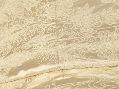 平和屋本店●中国三大刺繍　相良刺繍　白打掛　白無垢　和装　婚礼　結婚式　花嫁　神社挙式　飛鶴梅松流水文　逸品　AABM0804fw