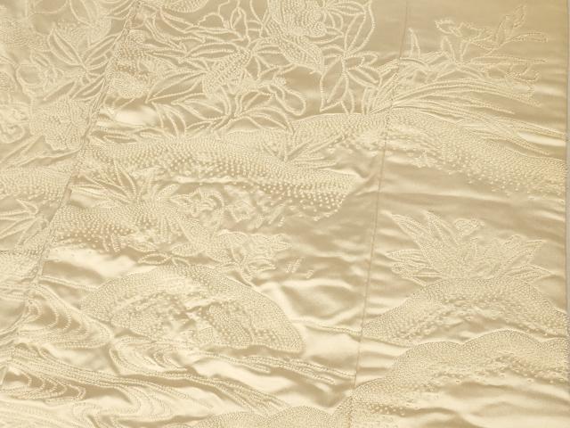 平和屋本店●中国三大刺繍　相良刺繍　白打掛　白無垢　和装　婚礼　結婚式　花嫁　神社挙式　飛鶴梅松流水文　逸品　AABM0804fw