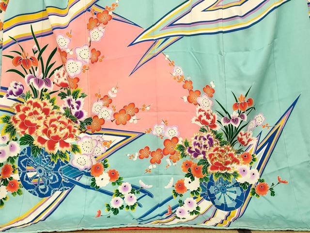 平和屋本店●お引きずり・お引き摺り・引き振袖　和装　結婚式　舞妓　芸妓　芸者　衣装　花車枝梅文　逸品　AABM0809fw