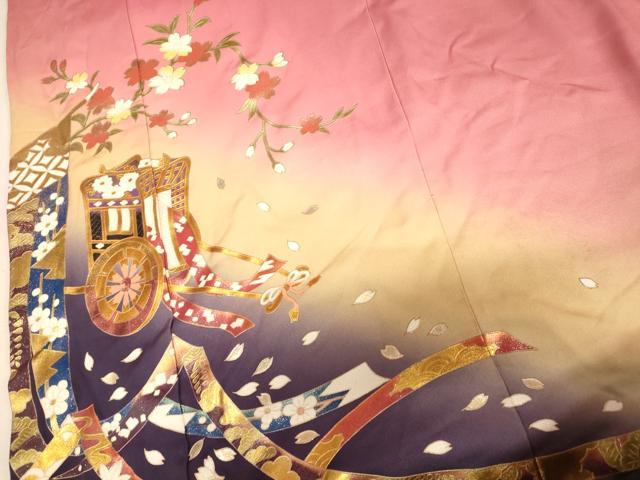 平和屋本店●金彩友禅 卓越技能者・名工・和田光正 お引きずり・お引き摺り・引き振袖 和装 結婚式 舞妓 芸妓 芸者 金銀彩 逸品 AABM0812fw