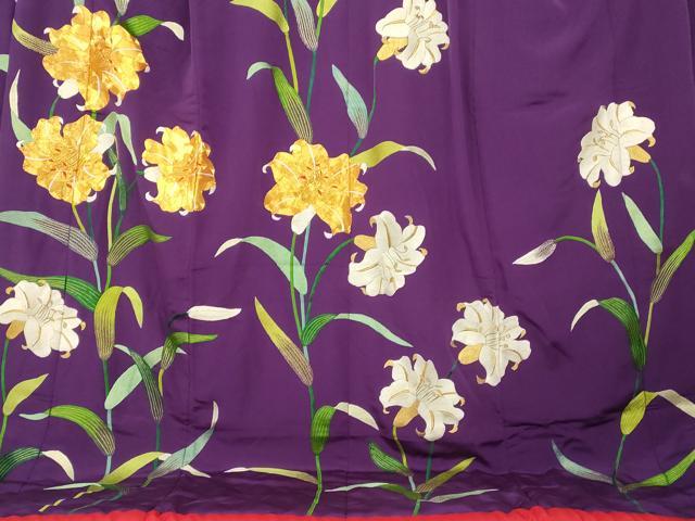 平和屋本店●中国三大刺繍　相良刺繍　色打掛　和装　婚礼　結婚式　花嫁　神社挙式　駒刺繍　百合文　金銀糸　逸品　AABM0818fw