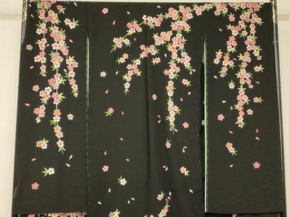 平和屋本店●中国三大刺繍 相良刺繍 お引きずり・お引き摺り・引き振袖 仮絵羽 和装 結婚式 舞妓 芸妓 芸者 衣装 金糸 逸品 AABM0822fw