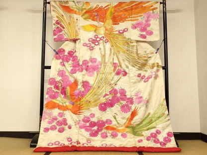 平和屋本店●色打掛　和装　婚礼　結婚式　花嫁　神社挙式　総刺繍　鳳凰草花文　金銀糸　逸品　AABM0832fw