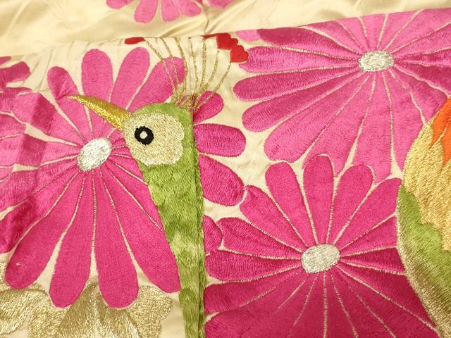 平和屋本店●色打掛　和装　婚礼　結婚式　花嫁　神社挙式　総刺繍　鳳凰草花文　金銀糸　逸品　AABM0832fw