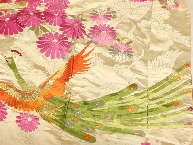 平和屋本店●色打掛　和装　婚礼　結婚式　花嫁　神社挙式　総刺繍　鳳凰草花文　金銀糸　逸品　AABM0832fw